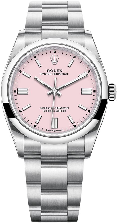 rolex oyster perpetual date pink|rolex oyster perpetual 36 126000.